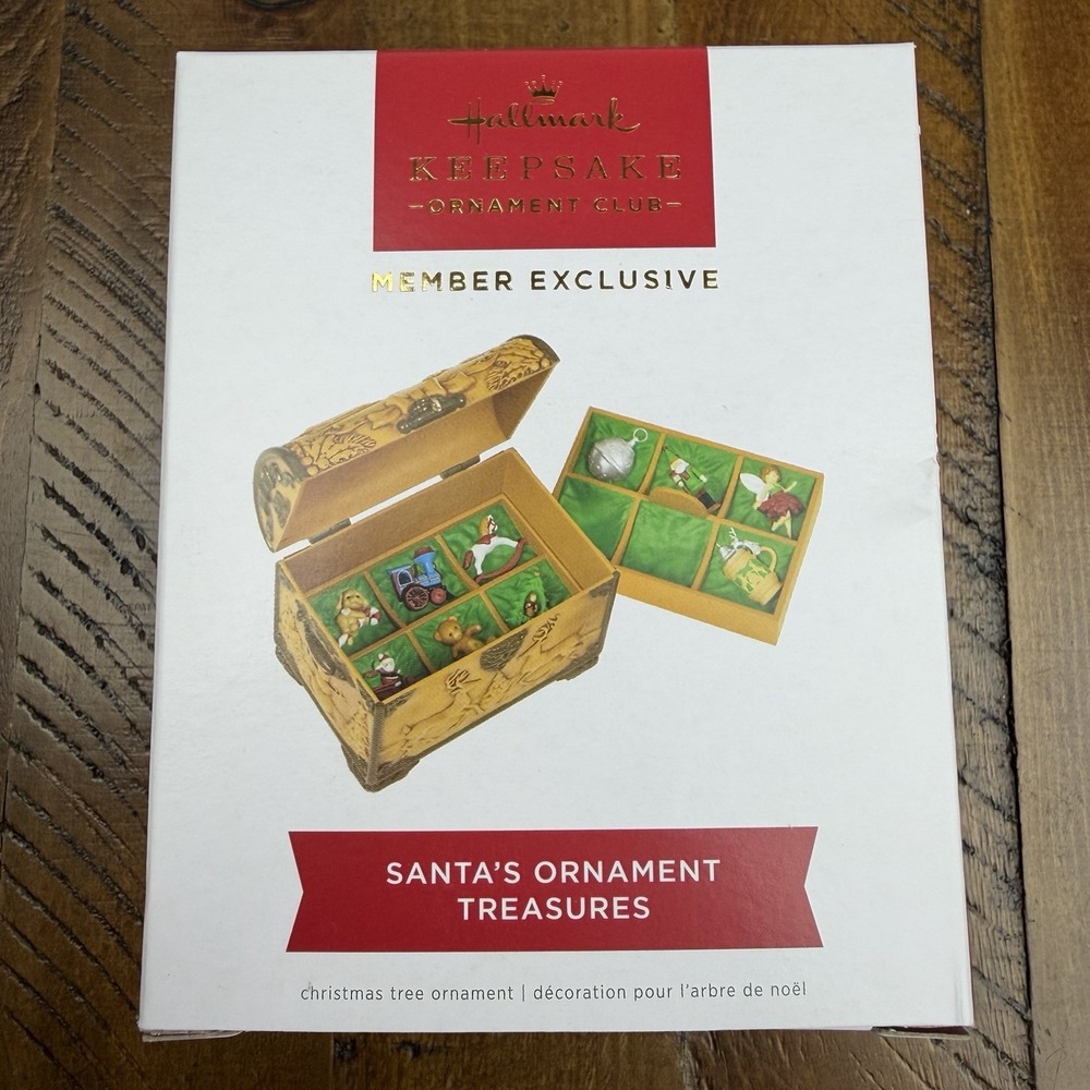 2023 Hallmark Keepsake 50 years Member Exclusive Santa's Ornament Treasures